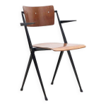 Chaise vintage pyramid accoudoirs de wim rietveld chne et noir