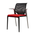 Chaise visiteur vitra medaslim rouge et noir Chaise visiteur vitra medaslim rouge et noir