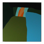 Le champs peinture sur toile tendue 50x50cm