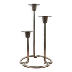 Chandelier 3 branches en mtal argent, 1970