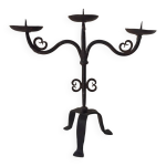 Chandelier 3 bras en fer forg
