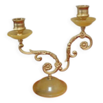 Chandelier albtre et laiton vintage