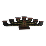 Chandelier en bois peint artisanal scandinave Chandelier en bois peint artisanal scandinave