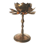 Chandelier, bougeoir, fleur de lotus modulable en laiton , annes 50 style feldman