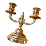 Chandelier double en mtal argent