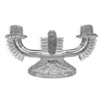 Chandelier double sklo union libochovice bougeoir  2 flammes en verre press art dco