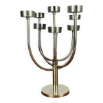Chandelier habitat vintage en inox, 9 branches