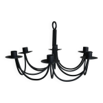 Chandelier ou lustre  suspendre en mtal noir mat