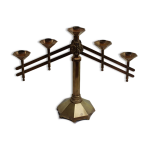 Chandelier en mtal dor