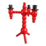 Chandelier scandinave vintage en bois peint Chandelier scandinave vintage en bois peint