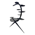 Chandelier sculpture en fer perfor motif trfle