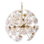 Chandelier sputnik par kamenicky senov, tch�coslovaquie, ann�es 1970, laiton / verre