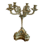 Chandelier xl en bronze dor poque restauration