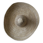 Chapeau paille osier tress main objet dcoration ethnique sombrero fabrication artisanale