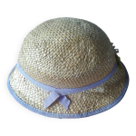 Chapeau en paille style canotier femme