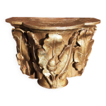 Chapiteau en bois sculpt dor, 18me