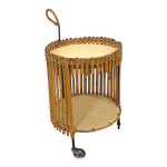 Chariot en bambou, table d'appoint