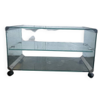 Chariot de bar et table d'appoint vintage en verre gallotti & radice Chariot de bar et table d'appoint vintage en verre gallotti & radice