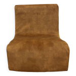 Chauffeuse ann�es 70 retapiss�e velours cognac