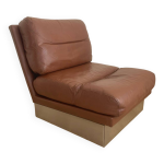 Chauffeuse cuir vintage jacques charpentier