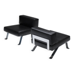 Chauffeuses ombra 512 en cuir noir par charlotte perriand pour cassina italie Chauffeuses ombra 512 en cuir noir par charlotte perriand pour cassina italie