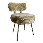 Chauffeuse pelfran en moumoute cr�me