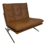 Chauffeuse scandinave cuir gold, bo - 561 de preben fabricius & jørgen kastholm Chauffeuse scandinave cuir gold, bo - 561 de preben fabricius & jørgen kastholm