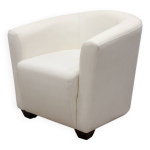 Chauffeuse en simili cuir blanc Chauffeuse en simili cuir blanc