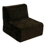 Chauffeuse en tissu chocolat