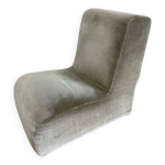 Chauffeuse velours vintage enfant