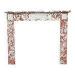 Chemine de style louis xvi en marbre rouge royal et blanc de carrare vers 1900