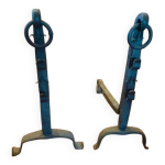 Chenets de chemine en fonte