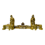 Chenet de style louis xv en bronze ciselé xx siècle Chenet de style louis xv en bronze ciselé xx siècle