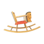 Cheval a bascule en bois vintage
