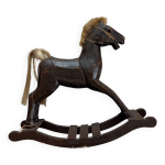 Cheval a bascule rtro bois