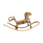 Cheval  bascule rotin et bambou