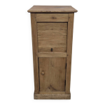 Chevet ancien a rideau merisier meuble d'entre