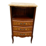 Chevet en bois de rose de style louis xv