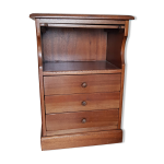 Chiffonnier 3 tiroirs et 1 niche en bois style louis philippe