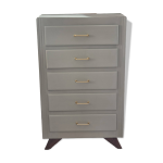 Chiffonnier 5 tiroirs et pieds compas vintage
