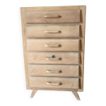 Chiffonnier 6 tiroirs couleur fonte mat