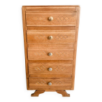 Chiffonnier en chne  5 tiroirs