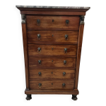 Chiffonnier d'époque empire en acajou et placage xix siècle Chiffonnier d'époque empire en acajou et placage xix siècle