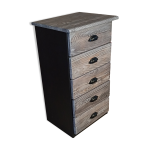 Chiffonnier gris 5 tiroirs