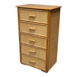 Chiffonnier en rotin vintage