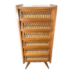 Chiffonnier vintage en rotin