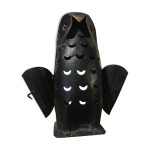 Chouette en mtal photophore