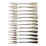Christofle 12 fourchettes  escargot, crustac modle fidelio baguette trs bon tat