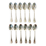 Christofle perles 12 cuillères de table état proche du neuf 20, 5 cm Christofle perles 12 cuillères de table état proche du neuf 20, 5 cm
