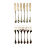 Christofle perles 6 couverts � poisson : 12 pi�ces , excellent �tat